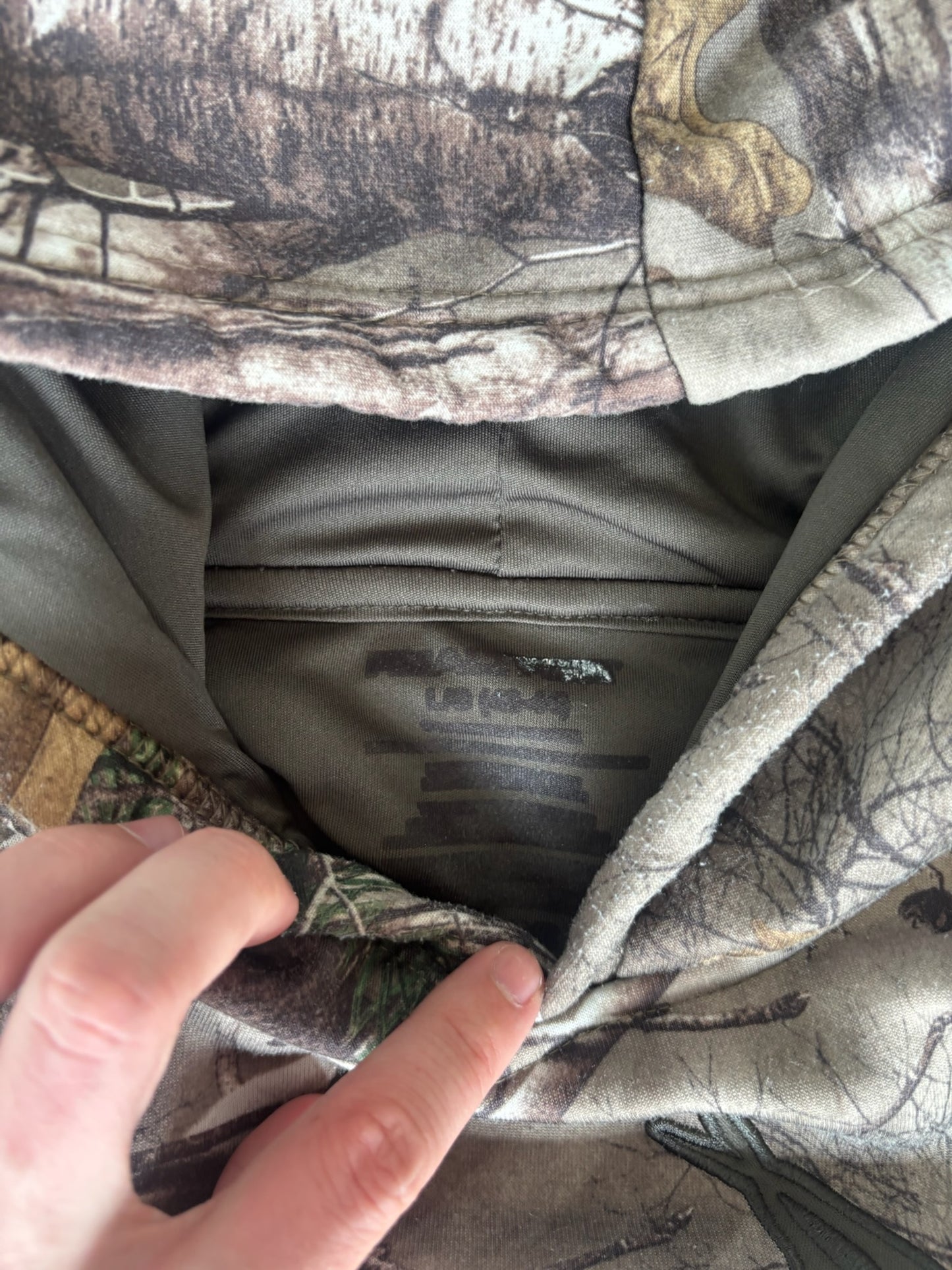 Real tree Camo Hoodie Large