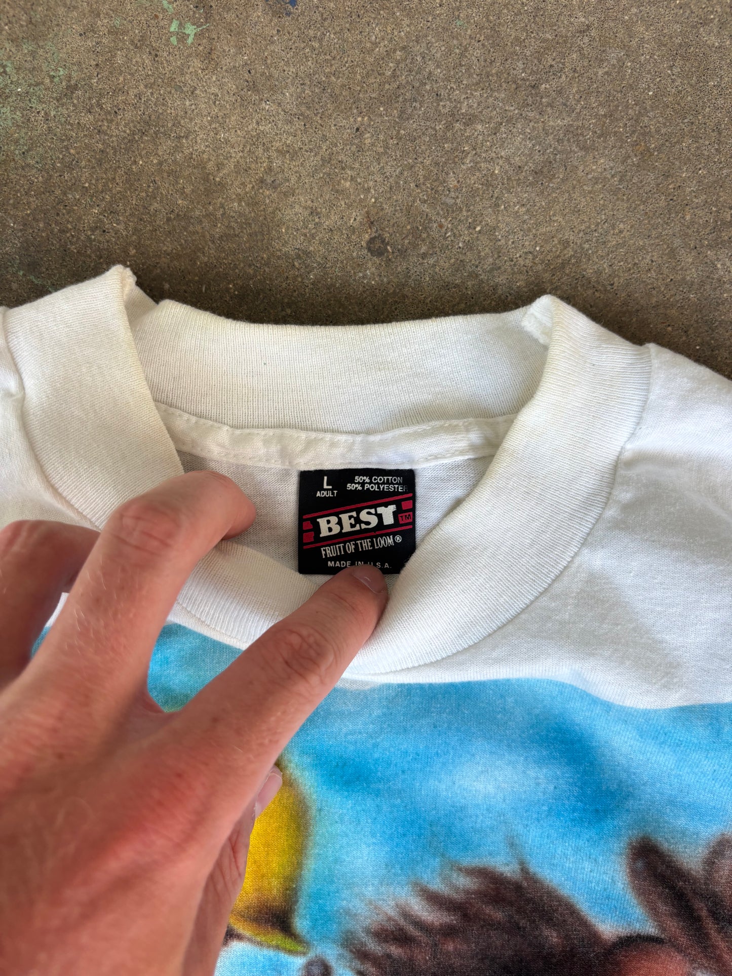 ‘90s Vintage Kentucky Derby Serena’s Song Graphic Horse Tee Large