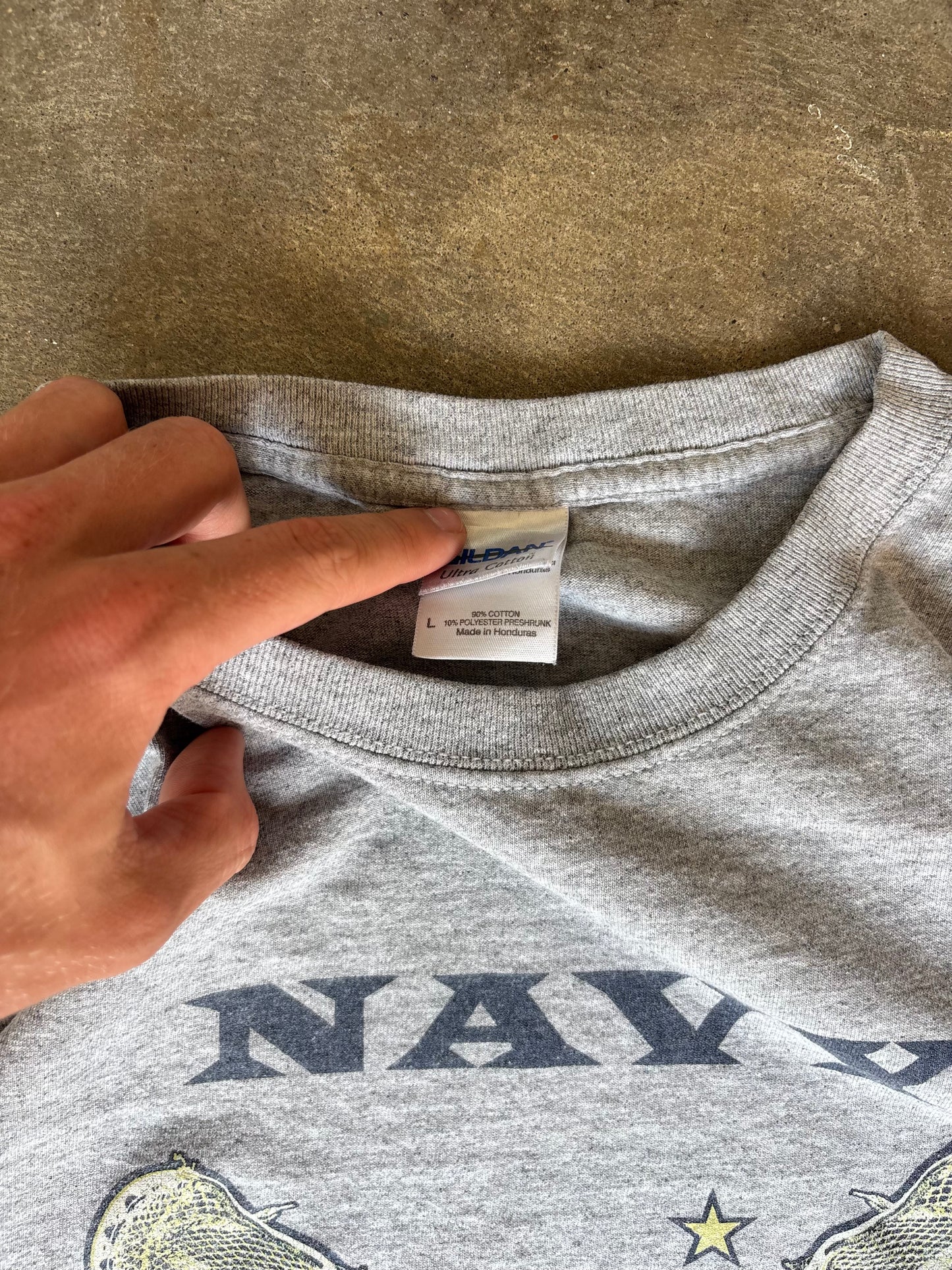 ‘00s Navy Lacrosse Tee Large