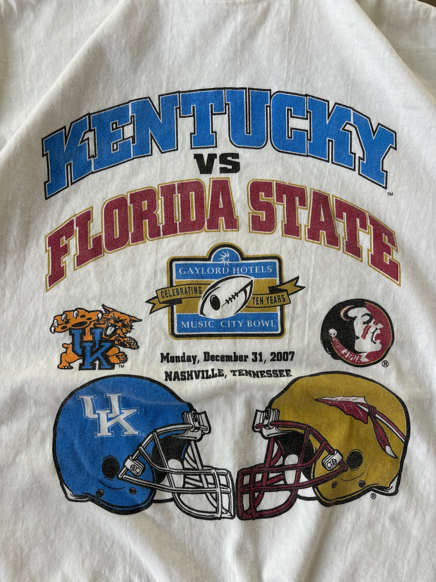 2007 Kentucky vs FSU graphic Tee XL