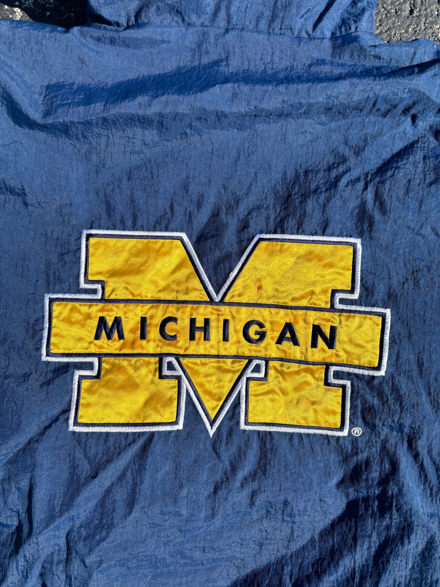 Vintage Michigan Wolverines Starter Jacket Windbreaker Large