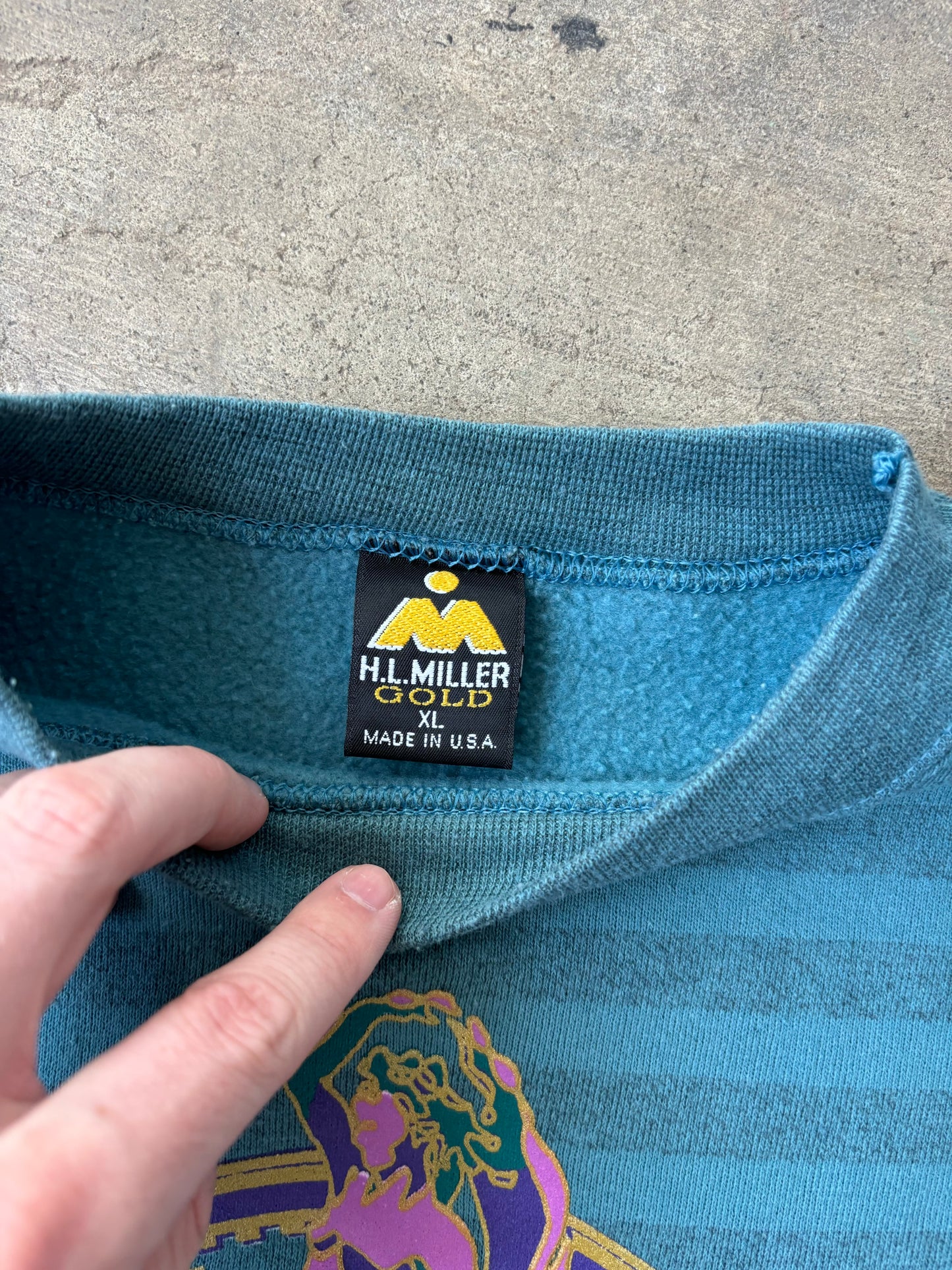 ‘80s Saint James Striped Sweatshirt XL