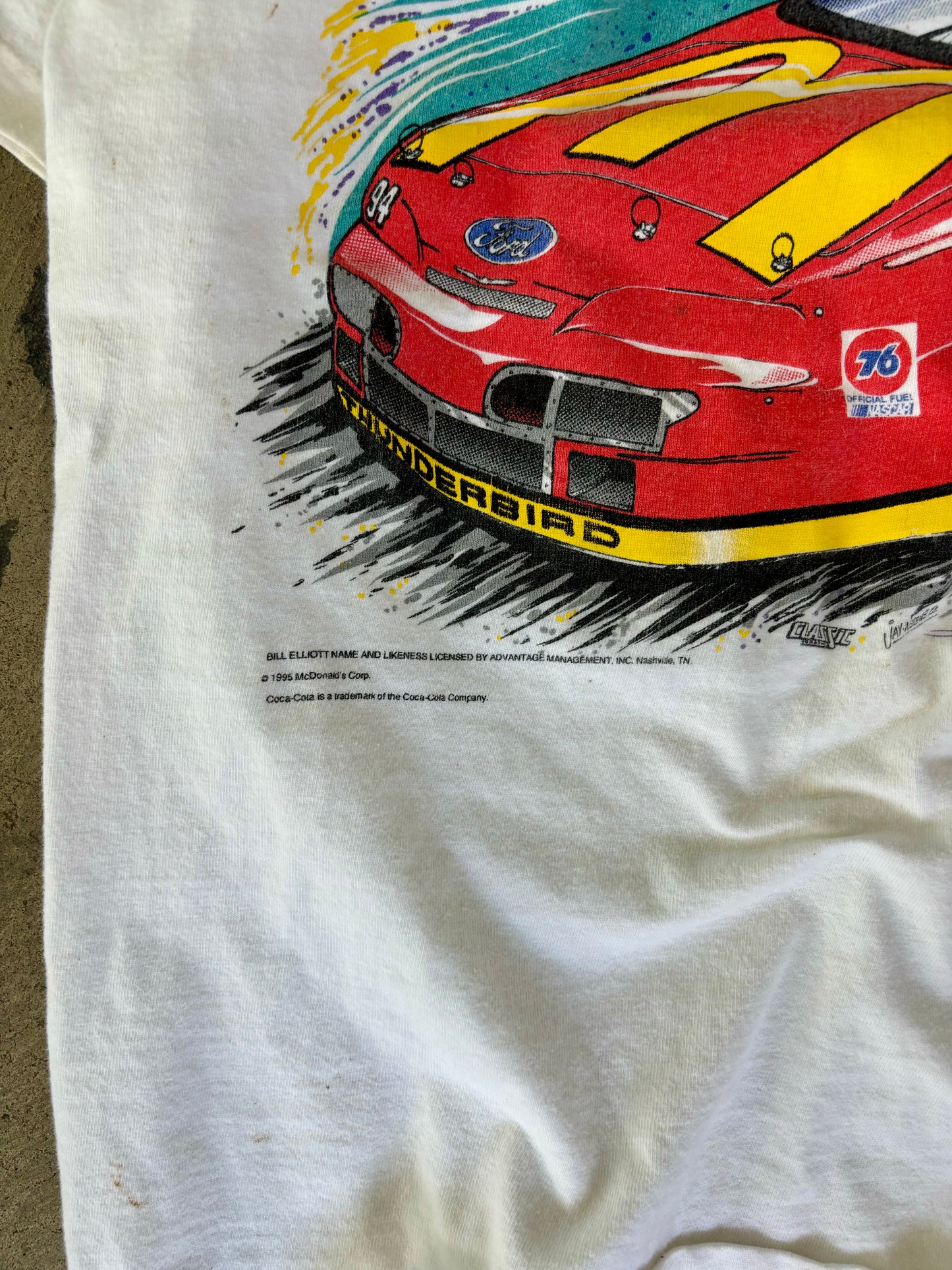 1995 Bill Elliot NASCAR McDonald’s Graphic Tee Medium