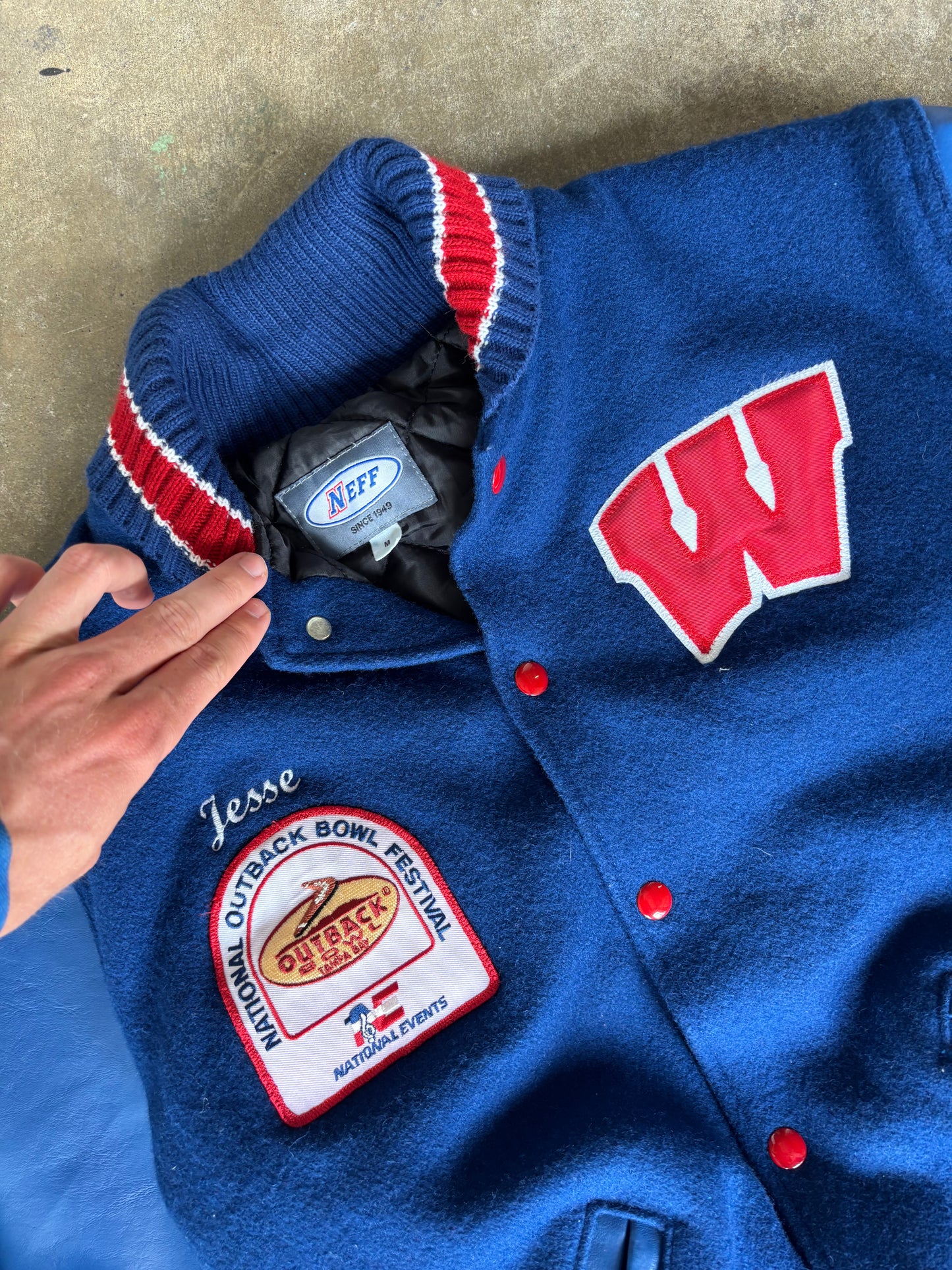 Vintage Letterman Outback Bowl Football Jacket Medium