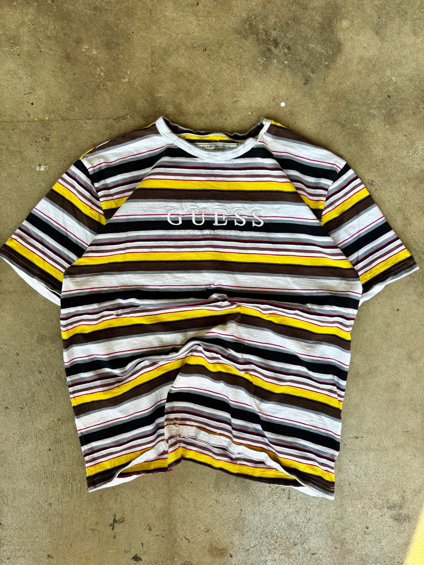 Vintage Guess Originals Striped Tee Large