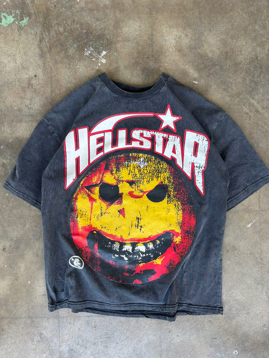 Hellstar Smiley Face Graphic Tee Large