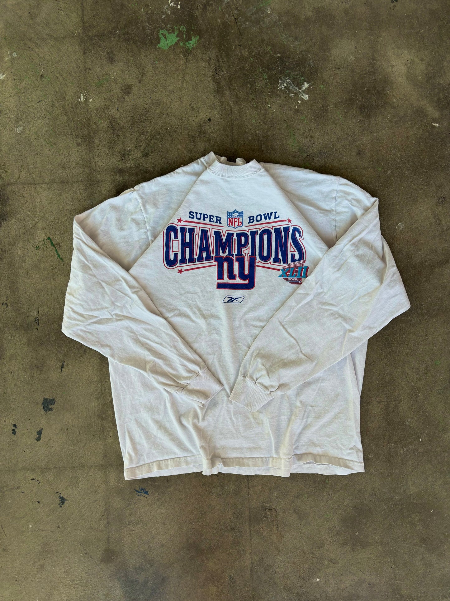 ‘90s New York Giants Super Bowl Long Sleeve Tee Large