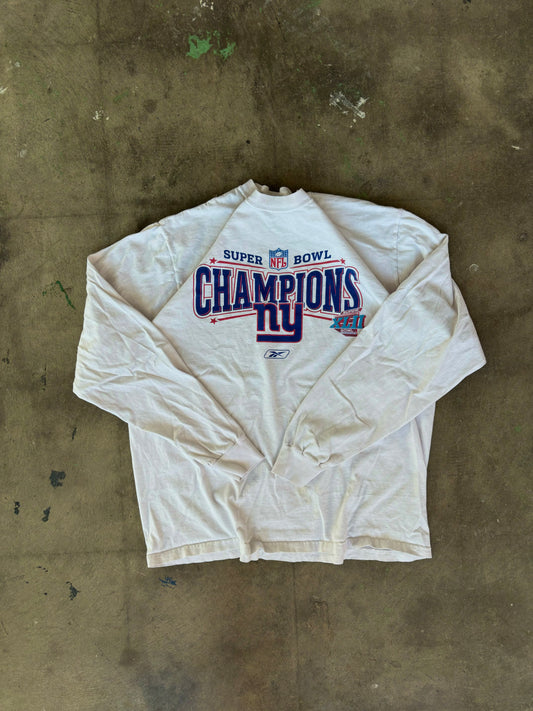 ‘90s New York Giants Super Bowl Long Sleeve Tee Large