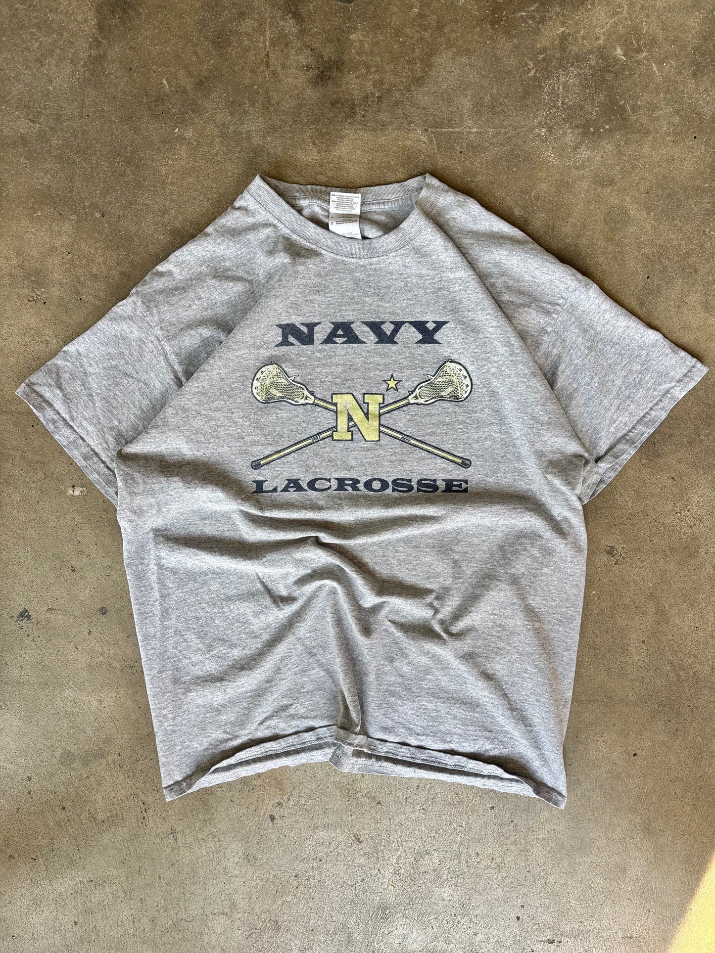 ‘00s Navy Lacrosse Tee Large