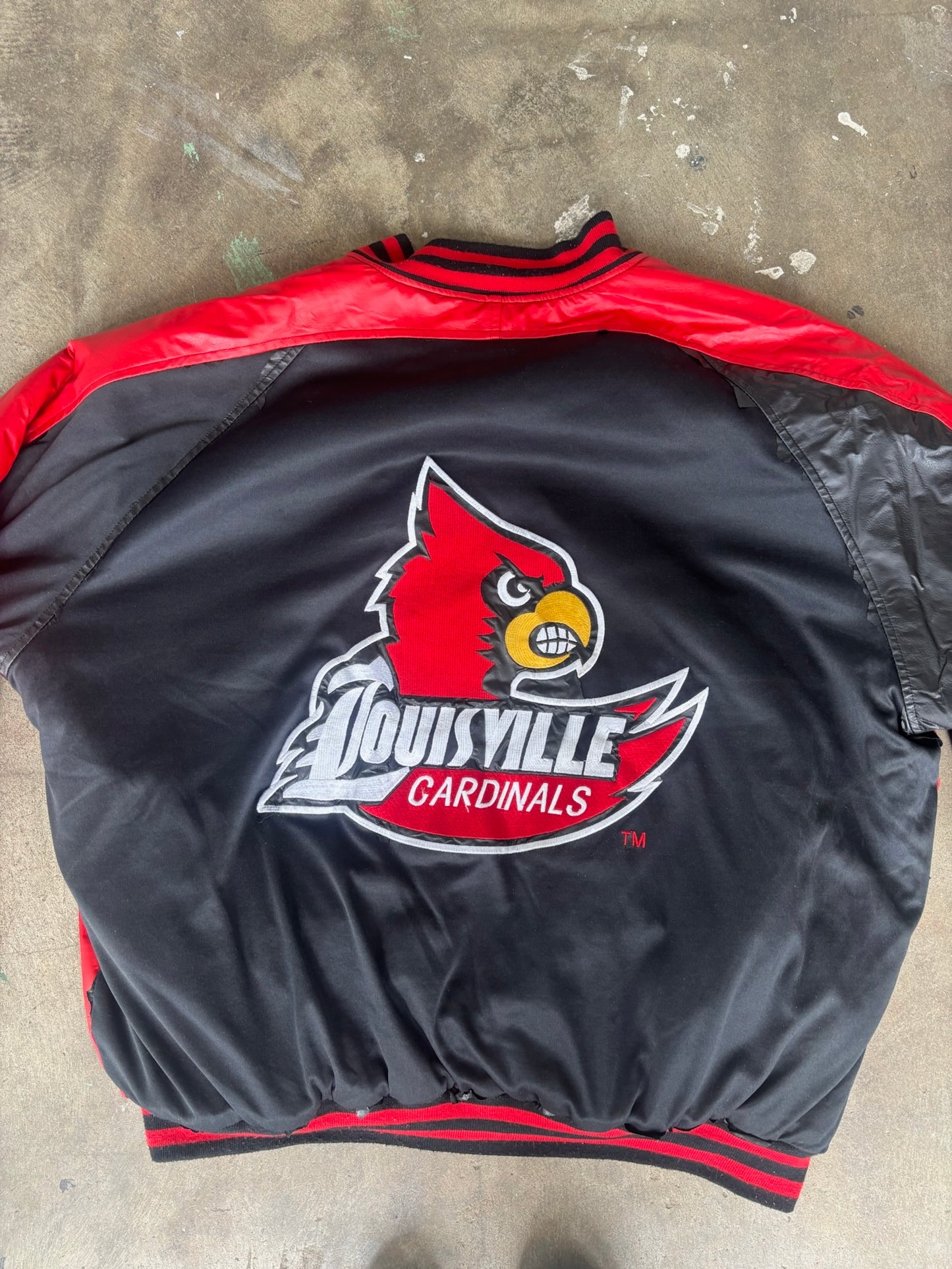 Vintage Louisville Cardinals Leather Jacket XXL