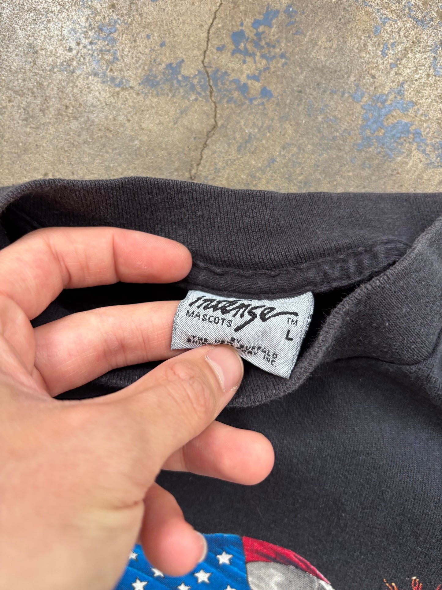 Vintage 1999 Proud To Be American Bald Eagle Graphic Tee Large