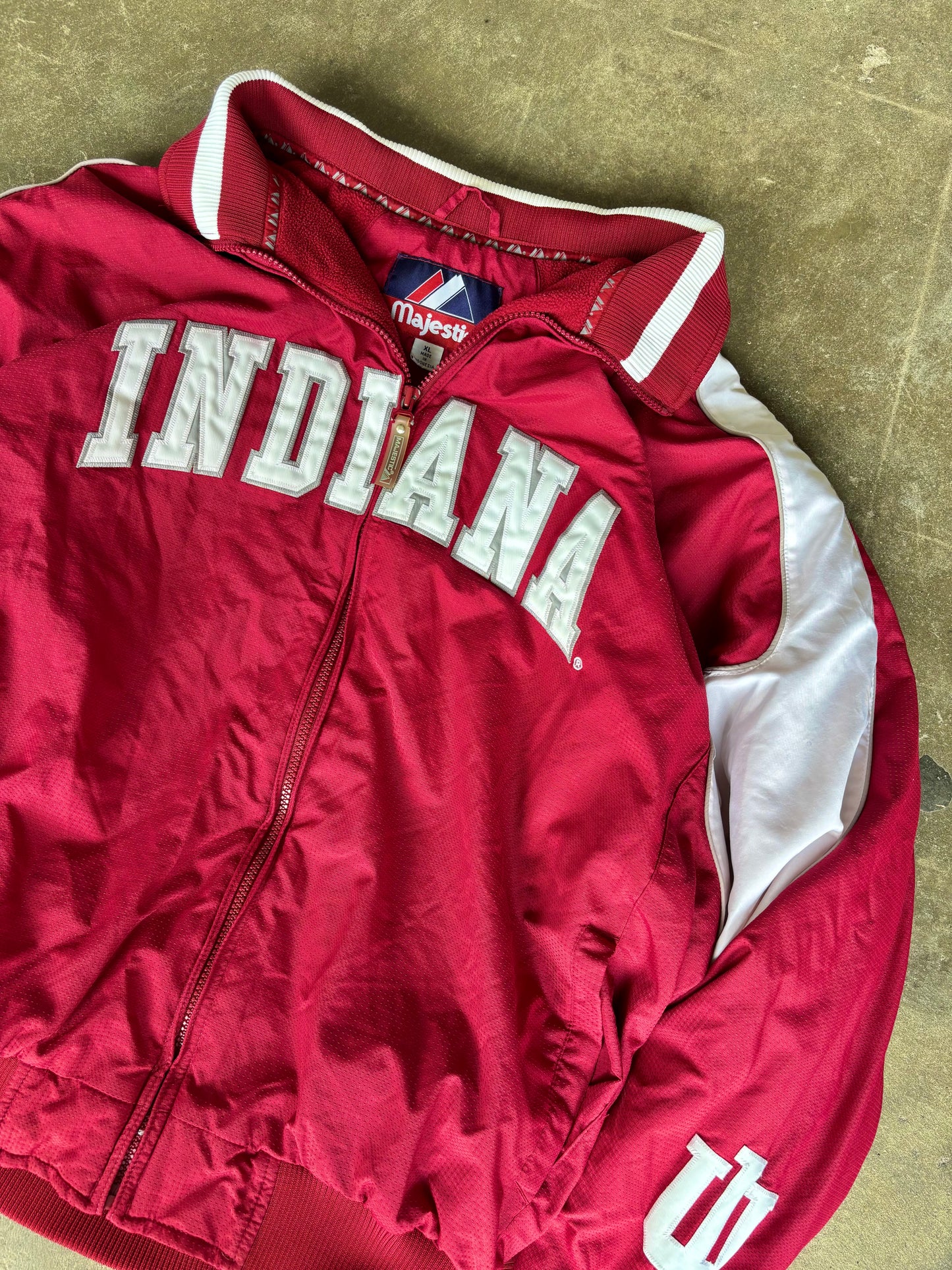 Vintage Indiana Hoosiers Majestic Windbreaker Jacket XL