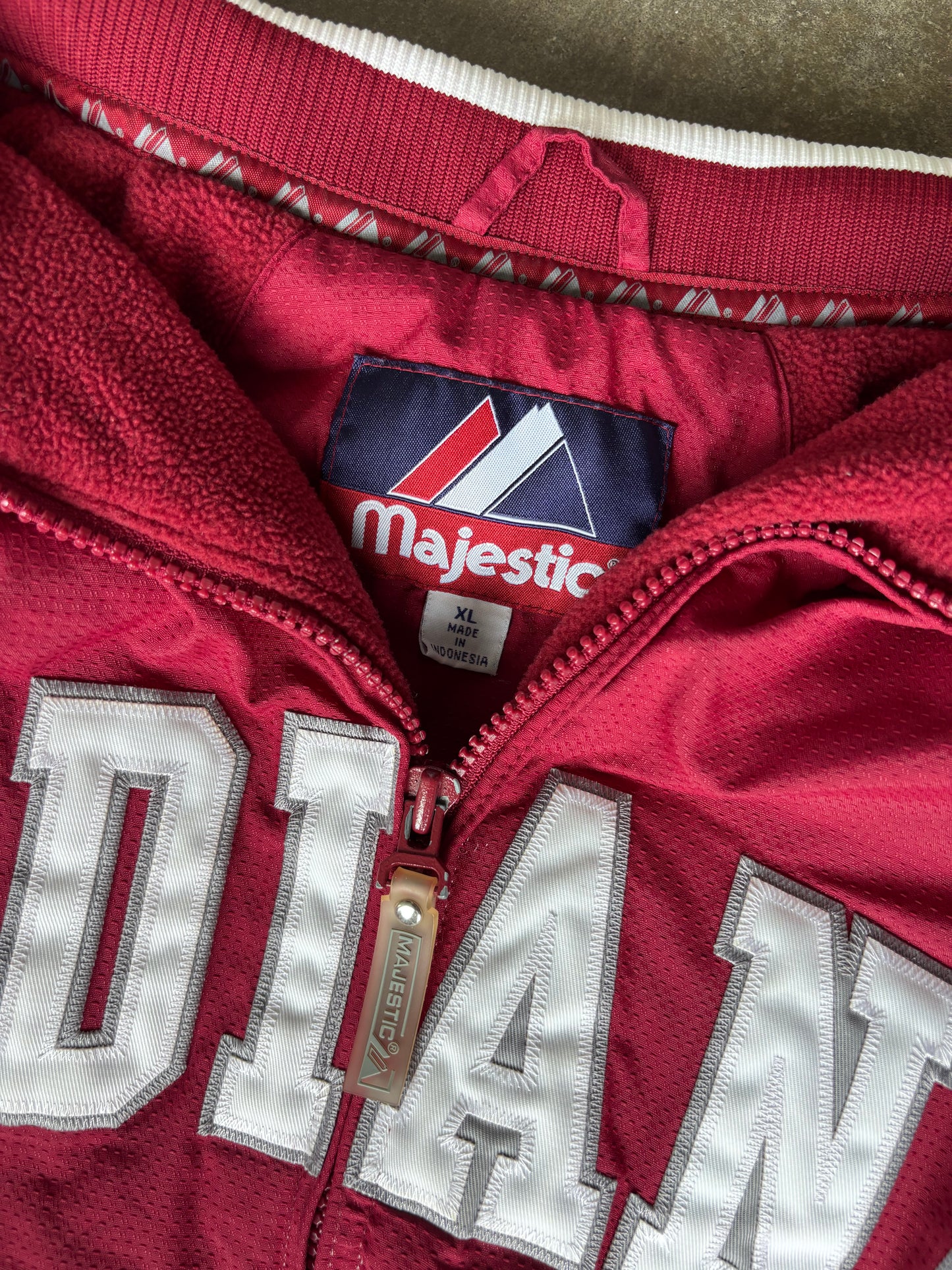 Vintage Indiana Hoosiers Majestic Windbreaker Jacket XL