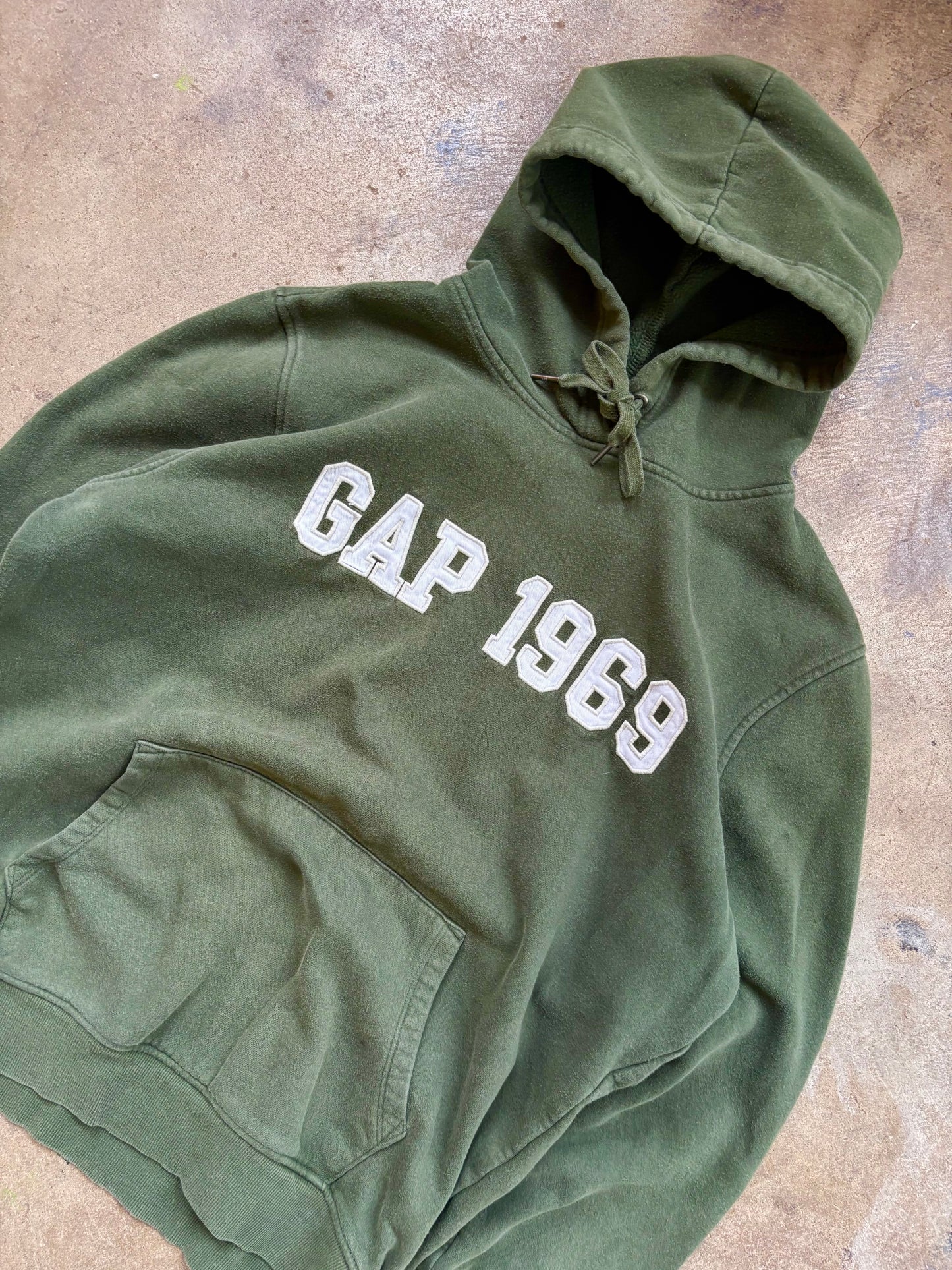 Gap 1969 Olive Green Hoodie Medium