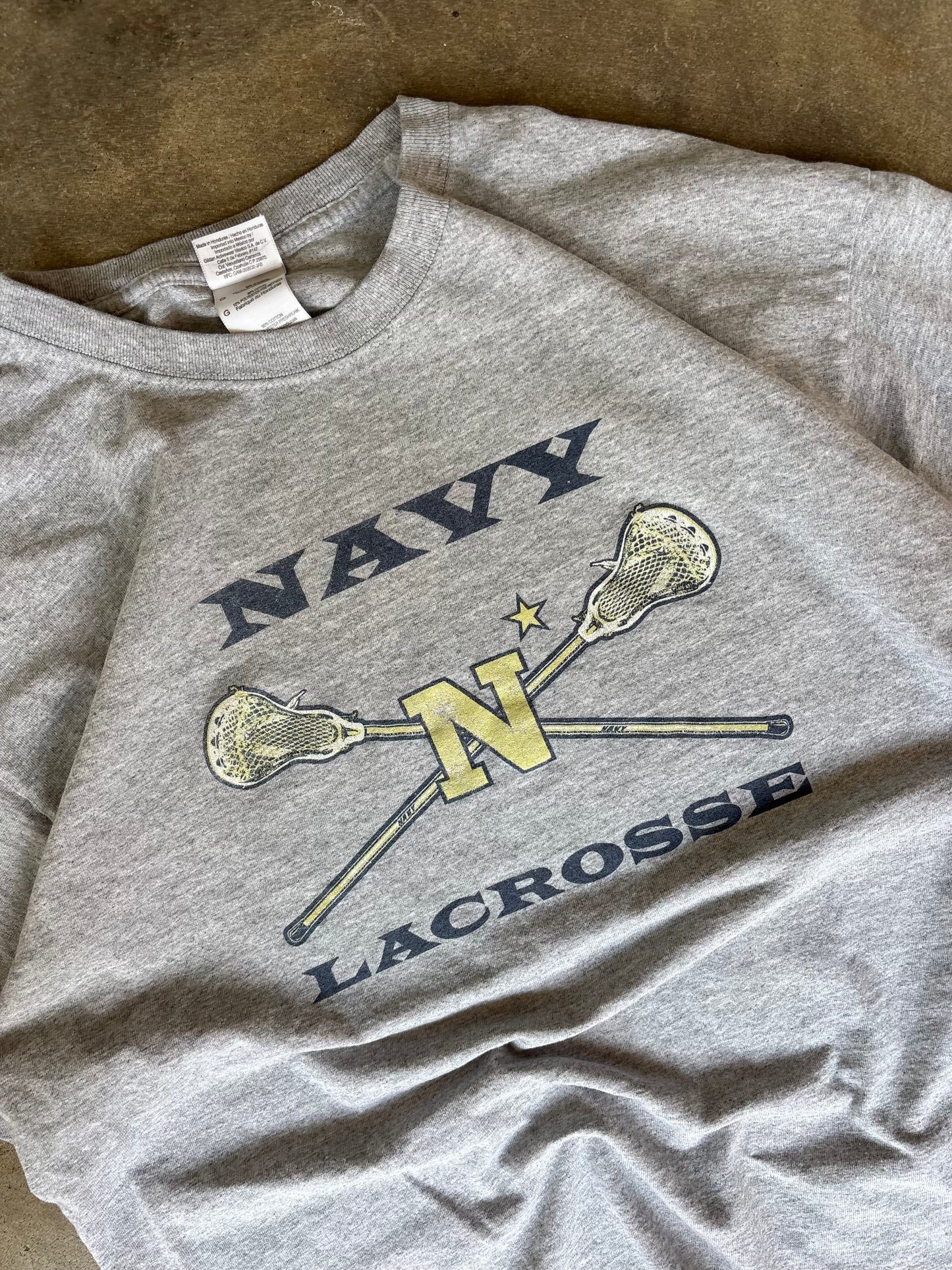 ‘00s Navy Lacrosse Tee Large
